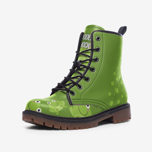 Green Frogs Vegan Leather Unisex Boots