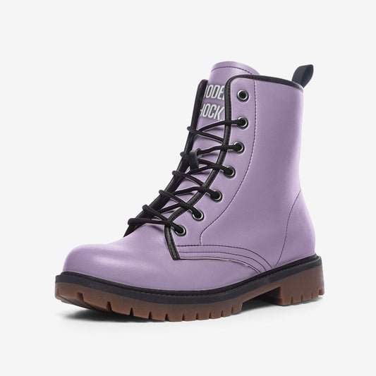 Pastel Purple Vegan Leather Unisex Boots