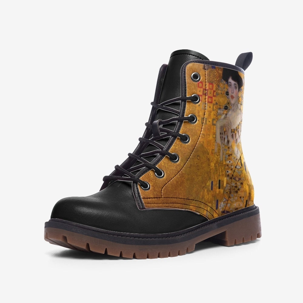 Gustav Klimt Portrait of Adele Bloch-Bauer I Vegan Leather Unisex Boots