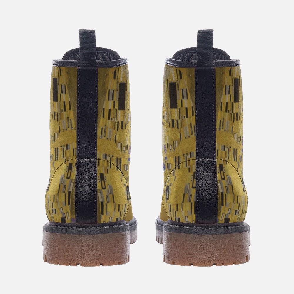 Gustav Klimt The Kiss Vegan Leather Unisex Boots