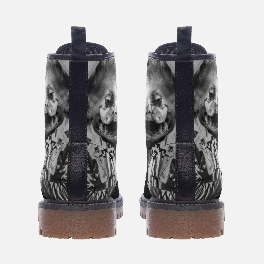 Horror Black Goth Vegan Leather Unisex Boots