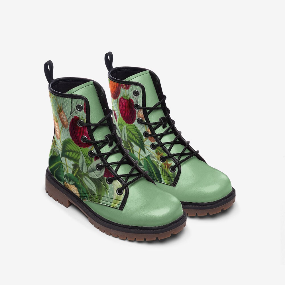 Vintage Flowers Vegan Leather Unisex Boots