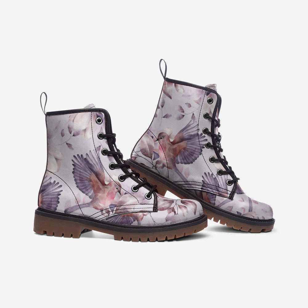 Boho Birds Vegan Leather Unisex Boots