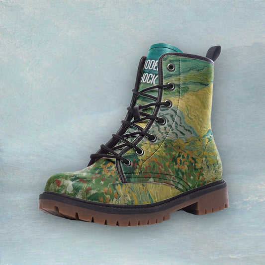 The Plain Of Auvers Van Gogh Vegan Leather Unisex Boots