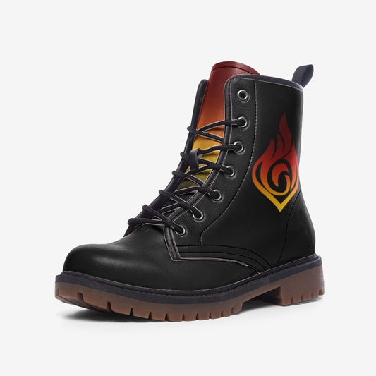 Genshin Impact Pyro Vegan Leather Unisex Boots