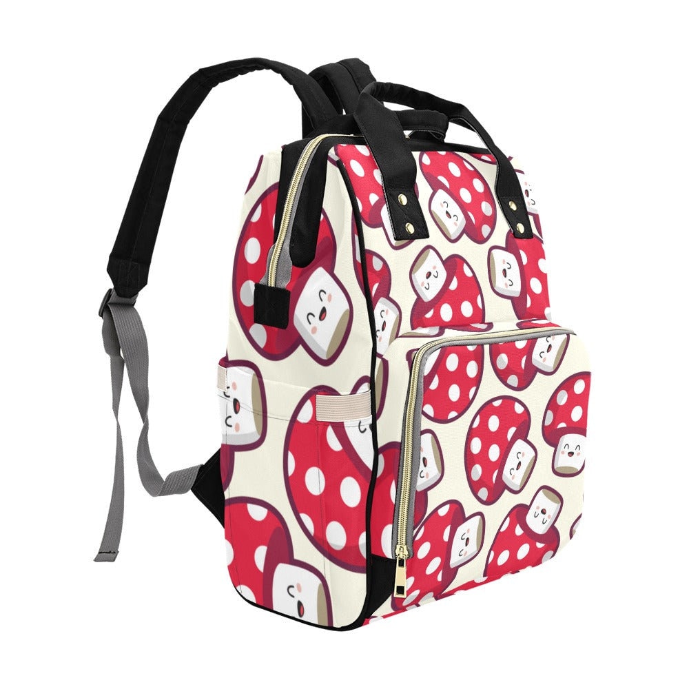 Kawaii Mushroom Backpack Diaper Nappy Baby Forestcore Nursery Cottagecore Baby Goblincore Baby Mushroom Bag Scandi Baby Toadstool Baby