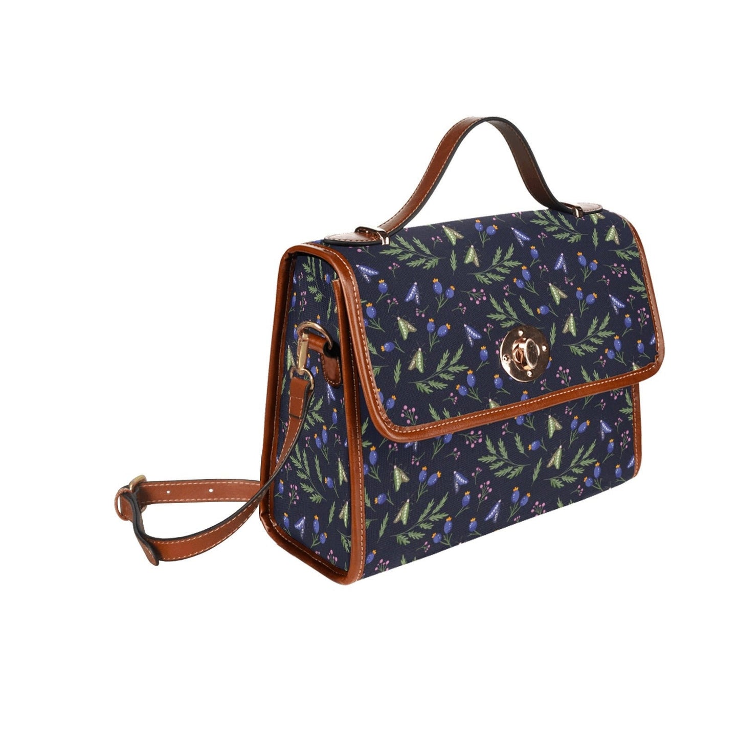 Witch Canvas Satchel bag, Dark Faecore Witchcore Cross Body purse, Canvas Witch Handbag, Mystical Fairy Mushrooms Boho Purse