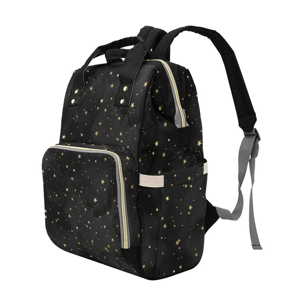 Night Sky Stars Baby Diaper Nappy Bag Baby Bag Goth Backpack Goth Purse Goth Baby Stuff Gothic Baby Stuff Horror Spooky Nursery Skull Baby