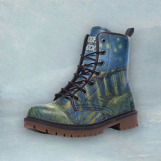 Starry Nigh Van Gogh Vegan Leather Unisex Boots