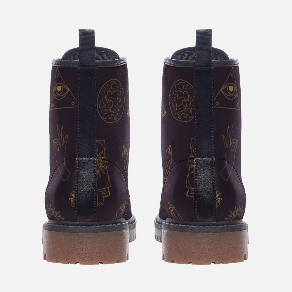 Witch Eye Vegan Leather Unisex Boots