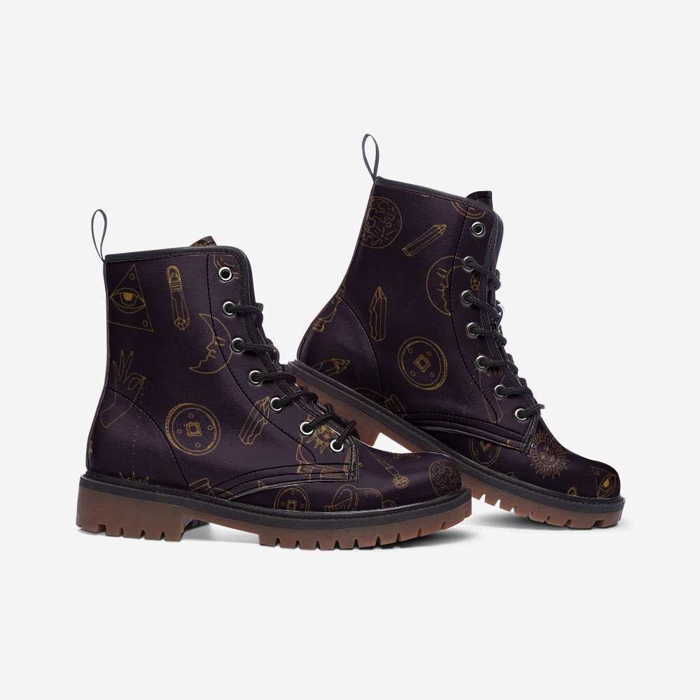 Witch Eye Vegan Leather Unisex Boots