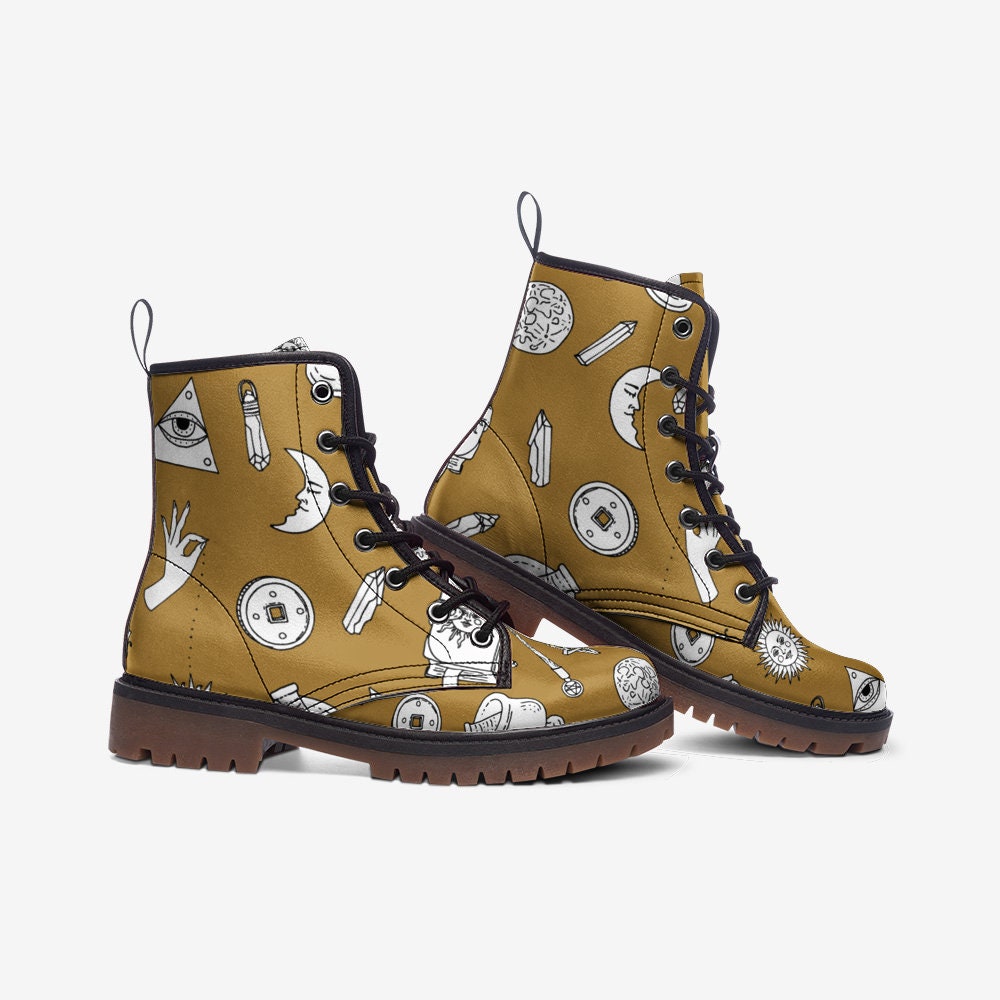 Witchy Vegan Leather Unisex Boots