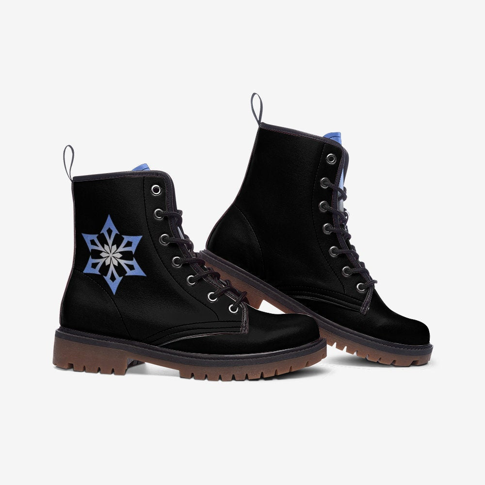 Genshin Impact Cryo Vegan Leather Unisex Boots