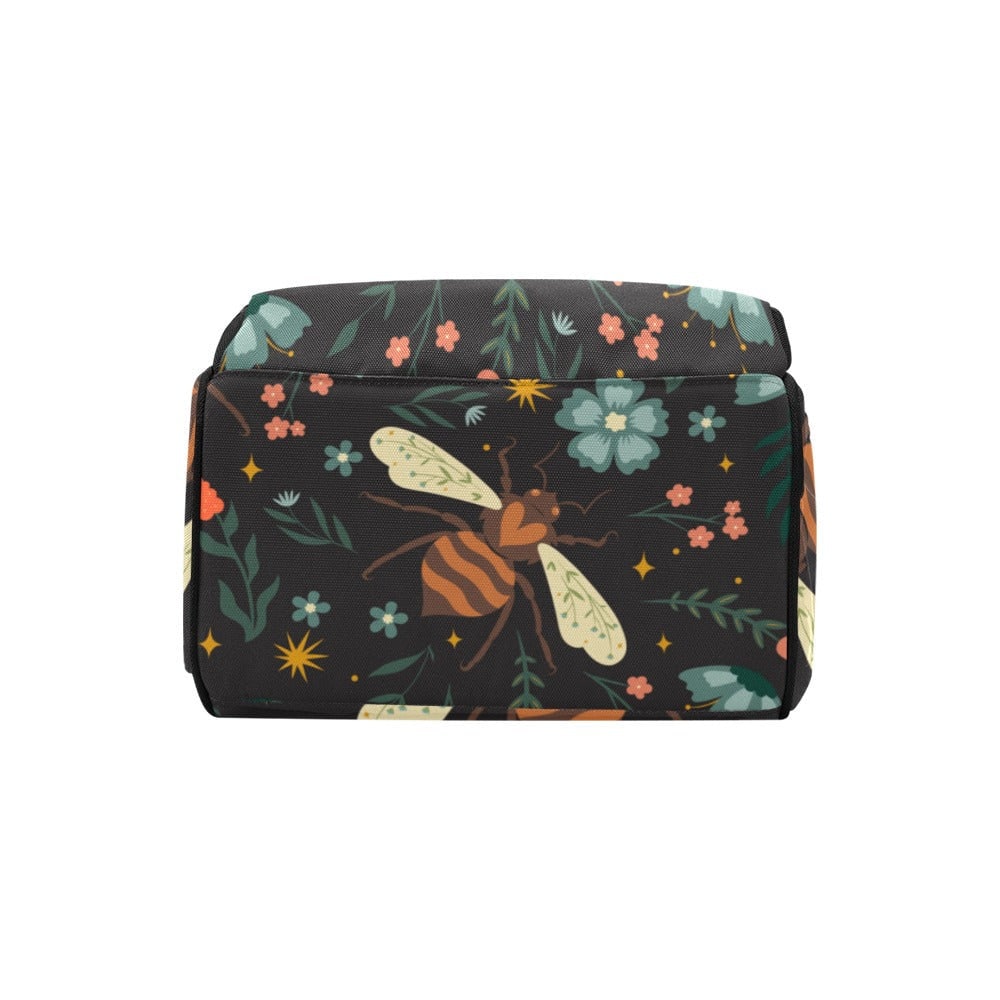 Vintage Woodland Diaper Bag, Dark Nature Diaper Backpack, Dark Forestcore Baby Bag, Witchy Diaper Bag, Naturalist Baby Bag Goblincore Diaper