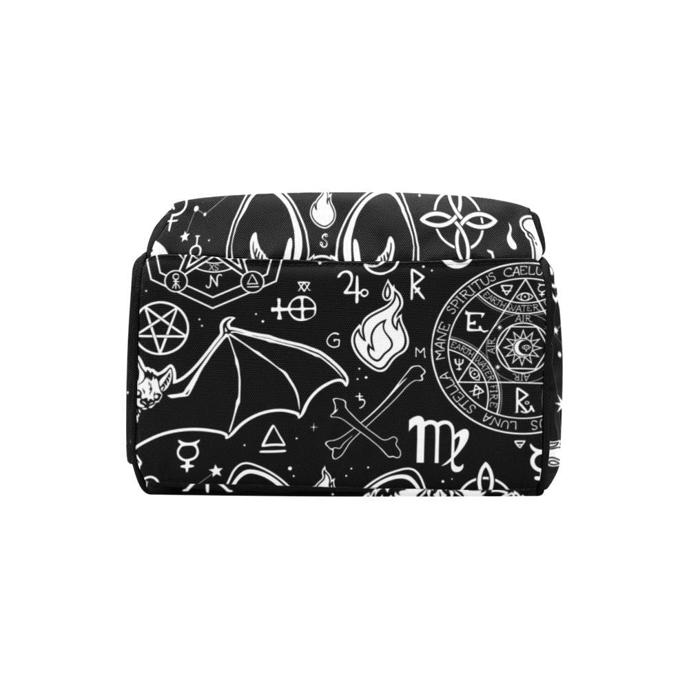 Baby Bat Diaper Nappy Bag Goth Baby Bag Goth Backpack Goth Purse Goth Baby Stuff Gothic Baby Stuff Horror Spooky Nursery Skull Baby