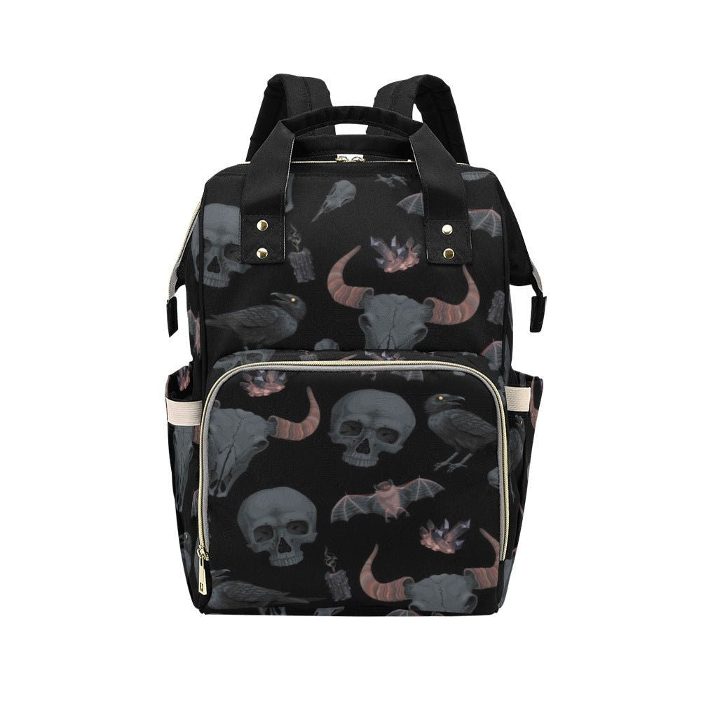 Baby Goth Skull Diaper Nappy Bag Goth Baby Bag Goth Backpack Goth Purse Goth Baby Stuff Gothic Baby Stuff Horror Spooky Nursery Skull Baby