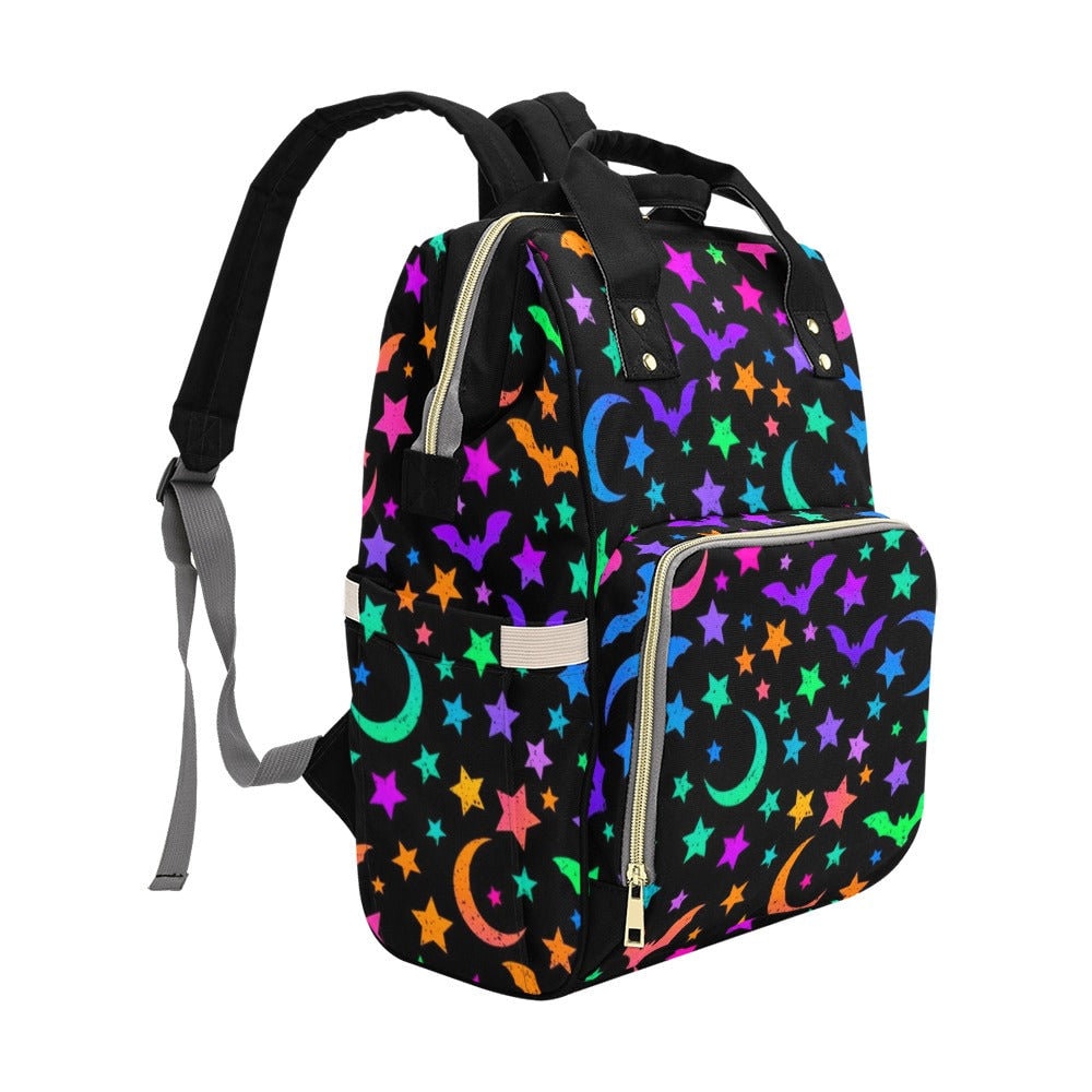 Baby Bat Diaper Nappy Bag Pastel Goth Baby Bag Goth Backpack Goth Purse Goth Baby Stuff Gothic Baby Stuff Horror Spooky Nursery Skull Baby
