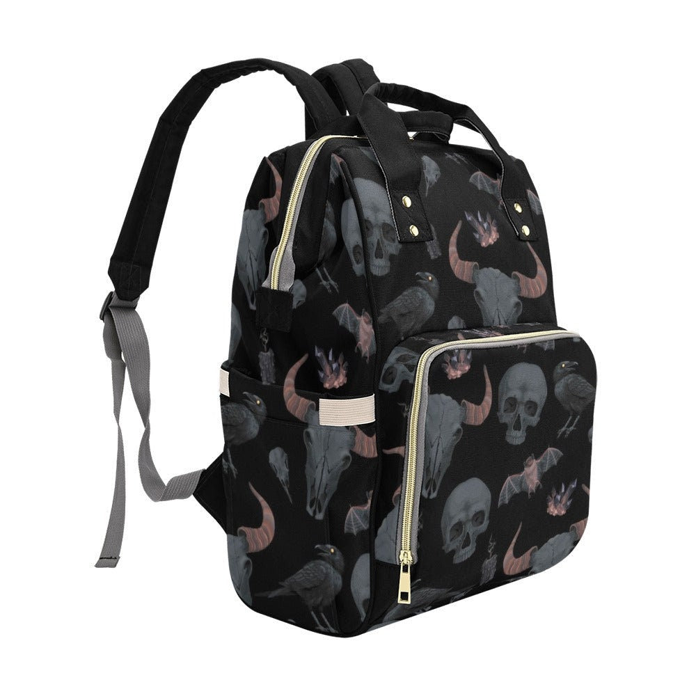Baby Goth Skull Diaper Nappy Bag Goth Baby Bag Goth Backpack Goth Purse Goth Baby Stuff Gothic Baby Stuff Horror Spooky Nursery Skull Baby