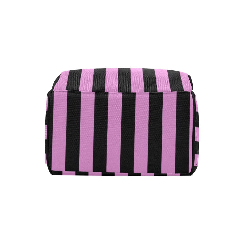 Baby Goth Striped Diaper Nappy Bag Goth Baby Bag Goth Backpack Goth Purse Goth Baby Stuff Gothic Baby Stuff Horror Spooky Nursery Skull Baby