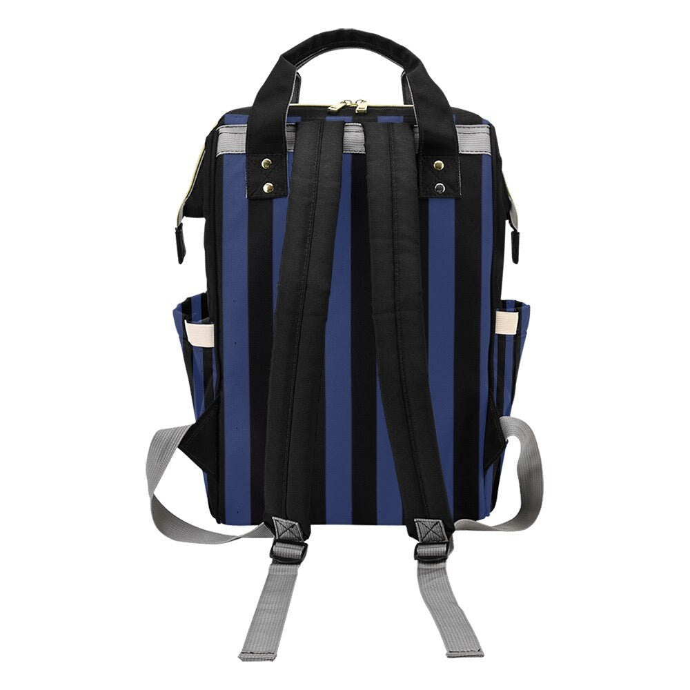 Baby Goth Striped Diaper Nappy Bag Goth Baby Bag Goth Backpack Goth Purse Goth Baby Stuff Gothic Baby Stuff Horror Spooky Nursery Skull Baby