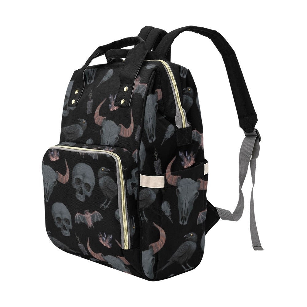 Baby Goth Skull Diaper Nappy Bag Goth Baby Bag Goth Backpack Goth Purse Goth Baby Stuff Gothic Baby Stuff Horror Spooky Nursery Skull Baby