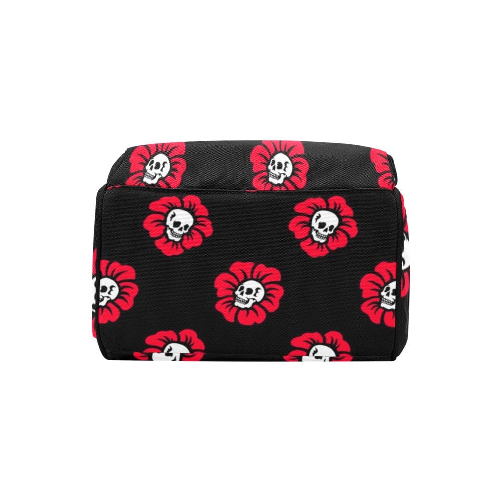 Skull Goth Diaper Bag Backpack Celestial Witchy Goth Baby Shower Gift Idea Insulated Travel Bottle Cooler Boho Moms Dads New Parents Newborn