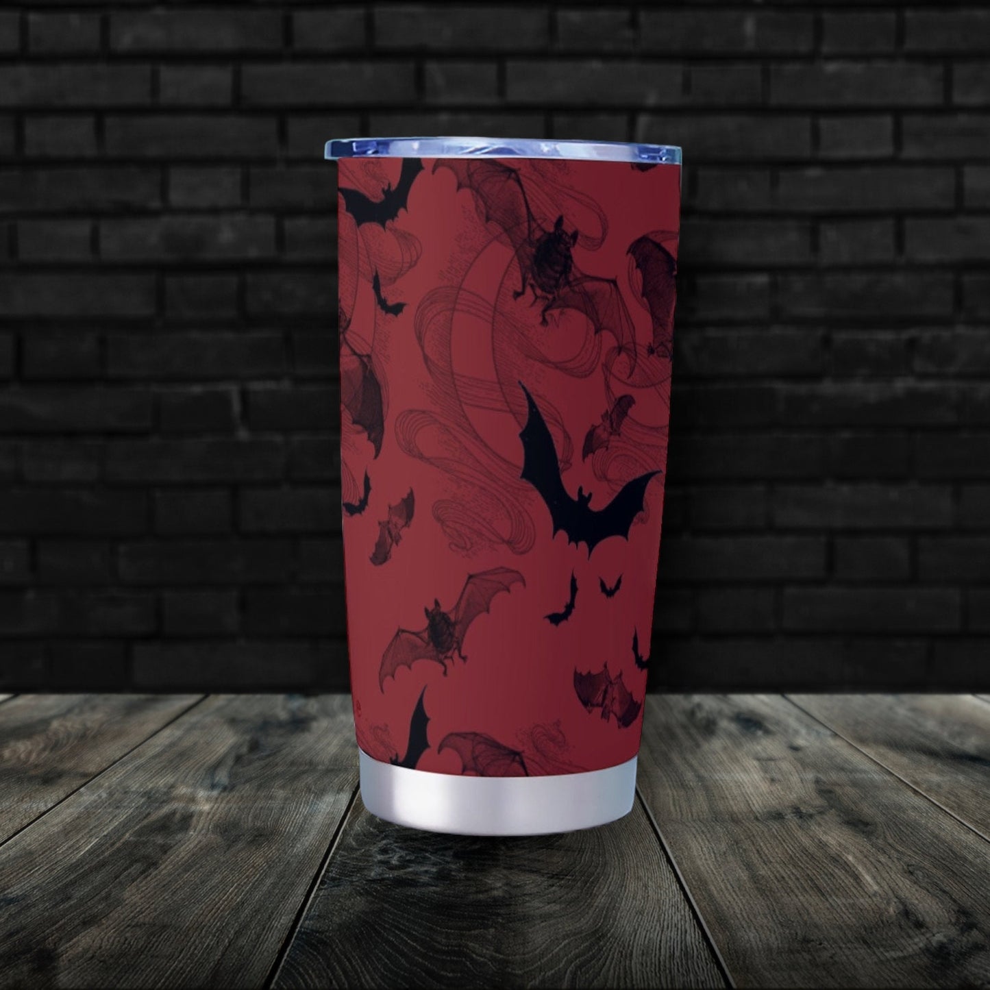 Crimson Red Bat Goth Tumbler – 20oz