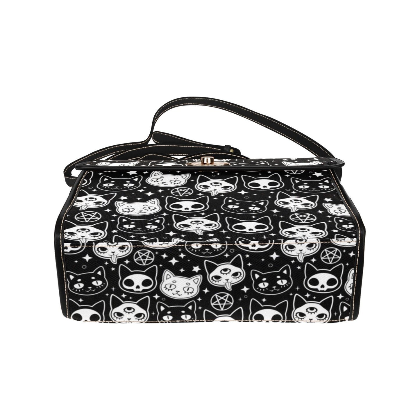 Spooky Cats Goth Satchel Bag, Pastel Goth Purse, Nu Goth, Occult Symbol, Kawaii Goth, Alternative Girls, Esoteric Symbol, Witchy Vibes