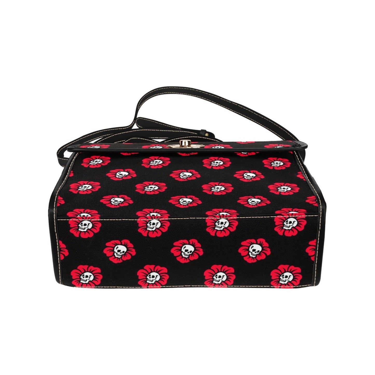 Skull Flowers Goth Satchel Bag, Pastel Goth Purse, Nu Goth, Occult Symbol, Kawaii Goth, Alternative Girls, Esoteric Symbol, Witchy Vibes