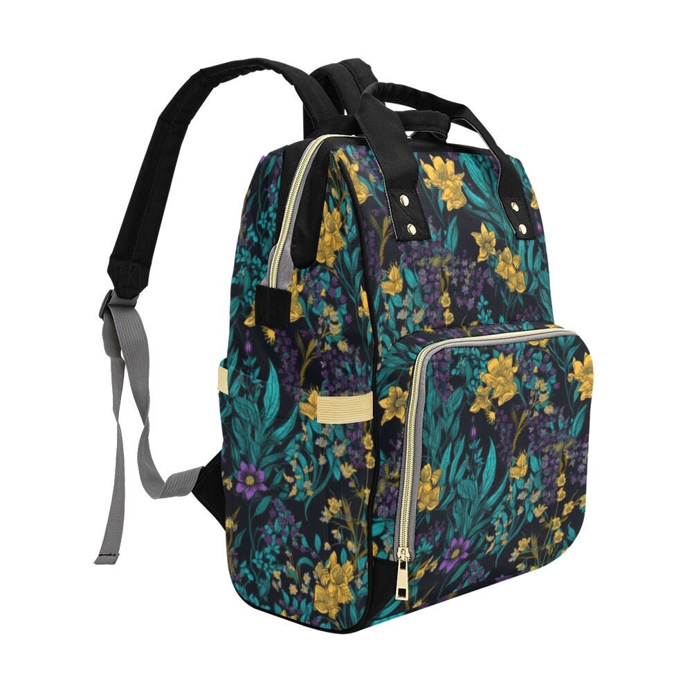 Vintage Woodland Diaper Bag, Dark Nature Diaper Backpack, Dark Forestcore Baby Bag, Witchy Diaper Bag, Naturalist Baby Bag Goblincore Diaper