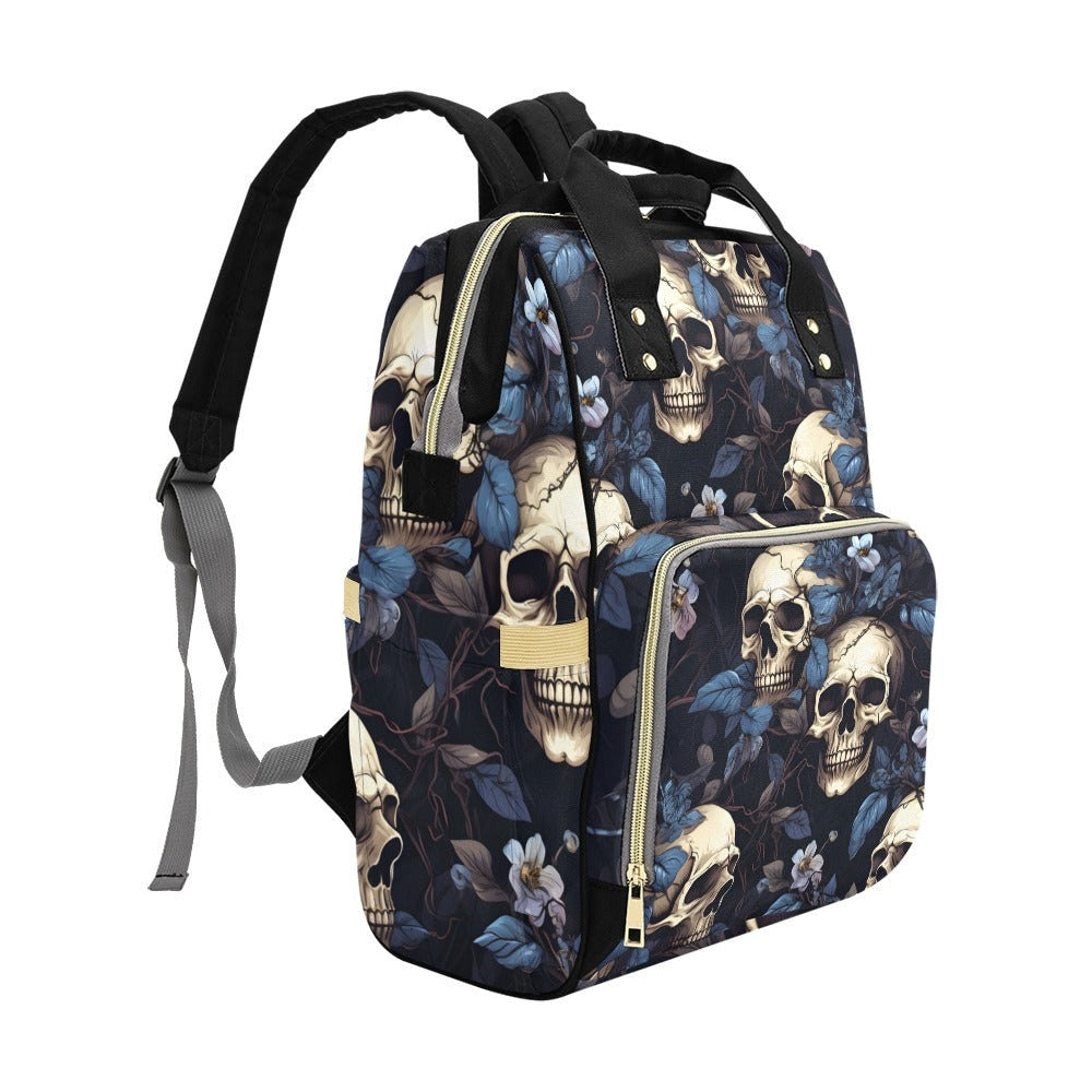 Vintage Skull Diaper Bag, Dark Anatomy Diaper Bag, Whimsigoth Baby Accessories, Dark Academia Baby Bag Alternative Mom Backpack Diaper Bag