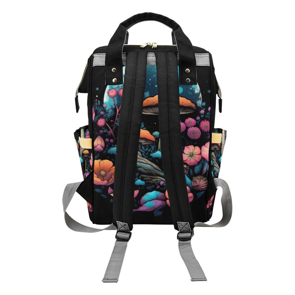 Mushroom Diaper Bag Goblincore Dark Cottagecore Diaper Bag Floral Bag Multifunctional Diaper Backpack Flower Backpack Gift For New Mom Bag