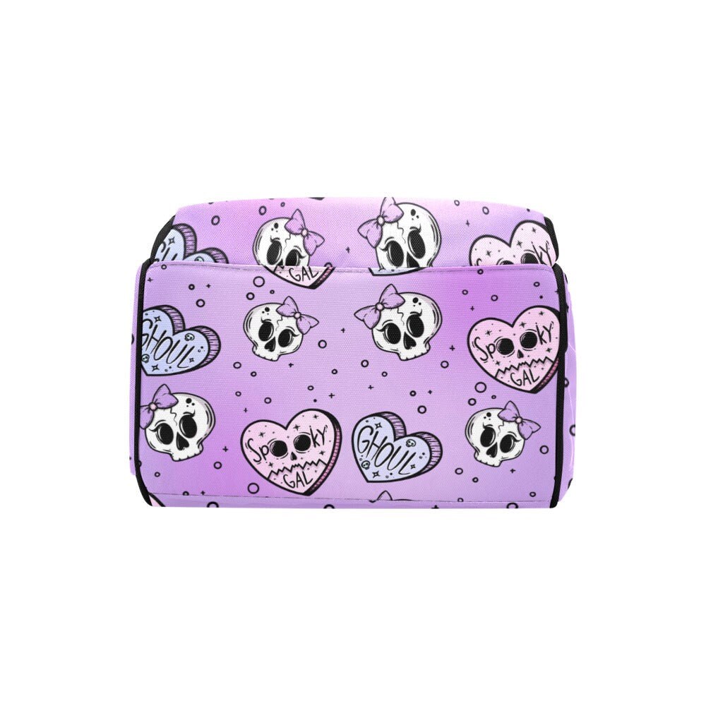 Pastel Emo Hearts Skulls Diaper Bag Mystic Symbols Diaper Bag Pastel Goth Girl Nappy Bag Alternative Moms Witchcore Diaper Bag Goth Baby