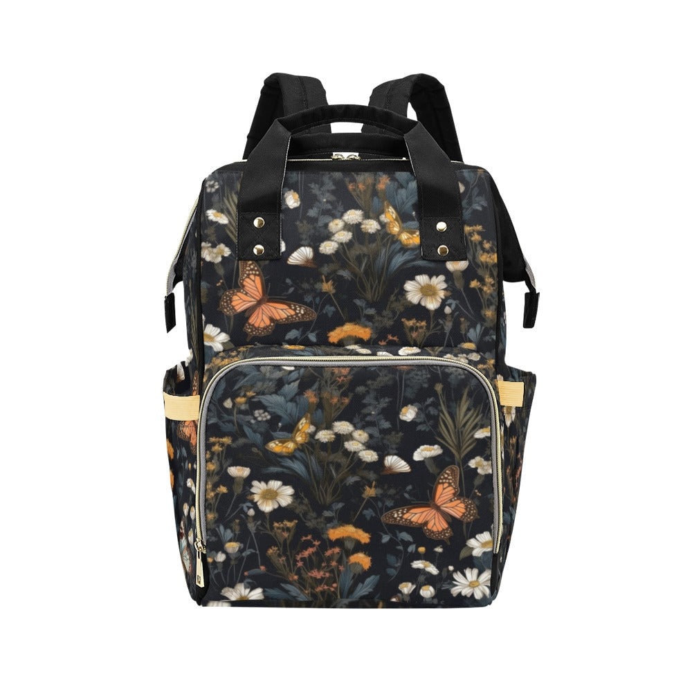Vintage Woodland Diaper Bag, Dark Nature Diaper Backpack, Dark Forestcore Baby Bag, Witchy Diaper Bag, Naturalist Baby Bag Goblincore Diaper