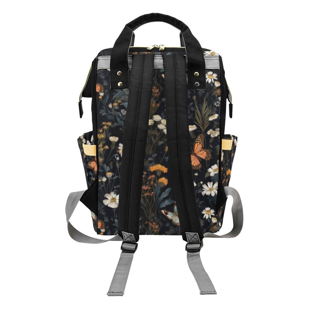 Vintage Woodland Diaper Bag, Dark Nature Diaper Backpack, Dark Forestcore Baby Bag, Witchy Diaper Bag, Naturalist Baby Bag Goblincore Diaper