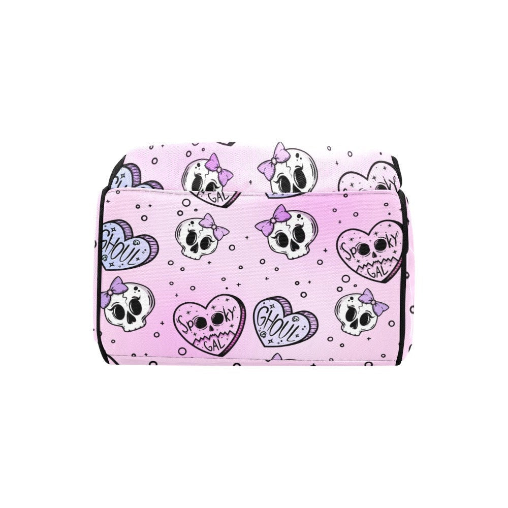 Pastel Emo Hearts Skulls Diaper Bag Mystic Symbols Diaper Bag Pastel Goth Girl Nappy Bag Alternative Moms Witchcore Diaper Bag Goth Baby