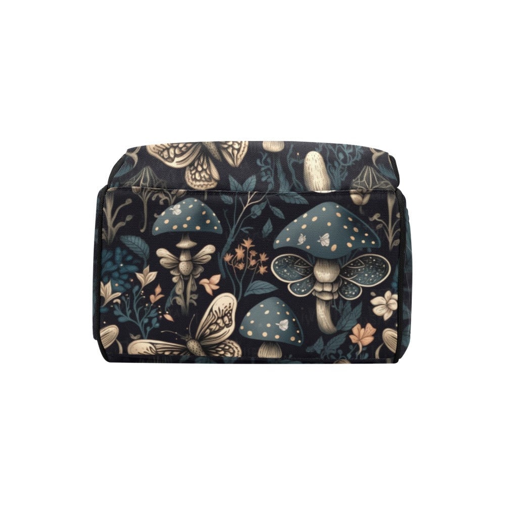 Dark Fairy Forest Diaper Bag, Forestcore Diaper Backpack, Dark Cottagecore Baby Bag, Witchy Diaper Bag, Forest Creatures Goblincore Baby Bag