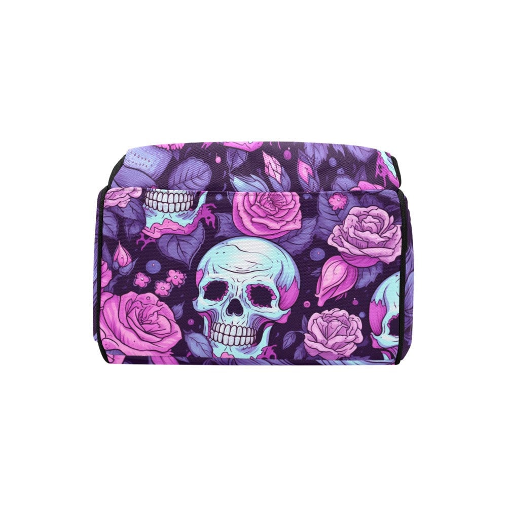 Vintage Skull Diaper Bag, Dark Anatomy Diaper Bag, Whimsigoth Baby Accessories, Dark Academia Baby Bag Alternative Mom Backpack Diaper Bag