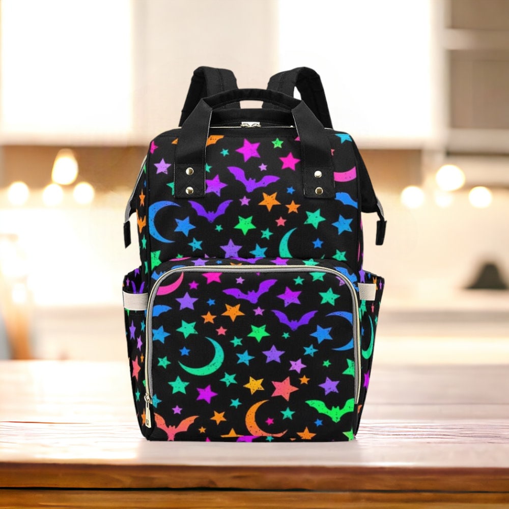 Baby Bat Diaper Nappy Bag Pastel Goth Baby Bag Goth Backpack Goth Purse Goth Baby Stuff Gothic Baby Stuff Horror Spooky Nursery Skull Baby