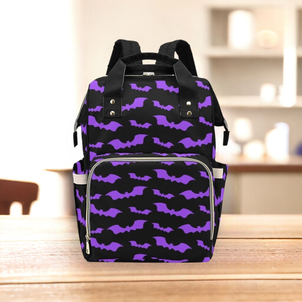 Baby Bat Diaper Nappy Bag Pastel Goth Baby Bag Goth Backpack Goth Purse Goth Baby Stuff Gothic Baby Stuff Horror Spooky Nursery Skull Baby