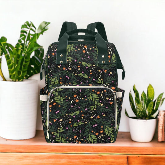 a backpack sitting on top of a wooden table