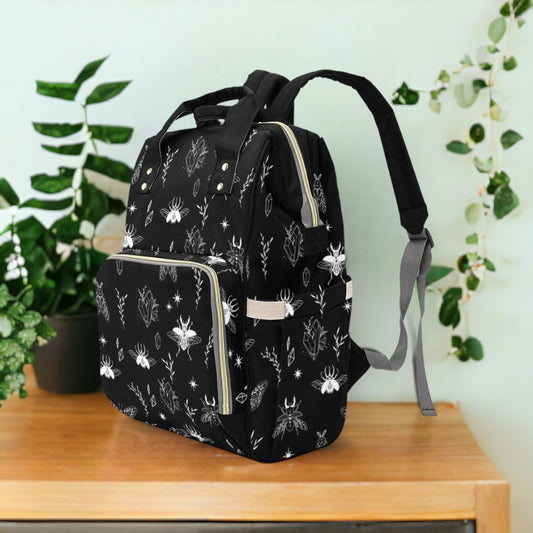 Celestial Diaper Bag | Diaper Backpack | Cottagecore Diaper Bag | Witchy Diaper Bag | Gothic Diaper Bag | Spiritual Diaper Bag | Star
