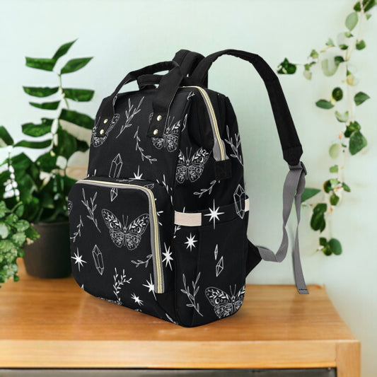 Celestial Diaper Bag | Diaper Backpack | Cottagecore Diaper Bag | Witchy Diaper Bag | Gothic Diaper Bag | Spiritual Diaper Bag | Star