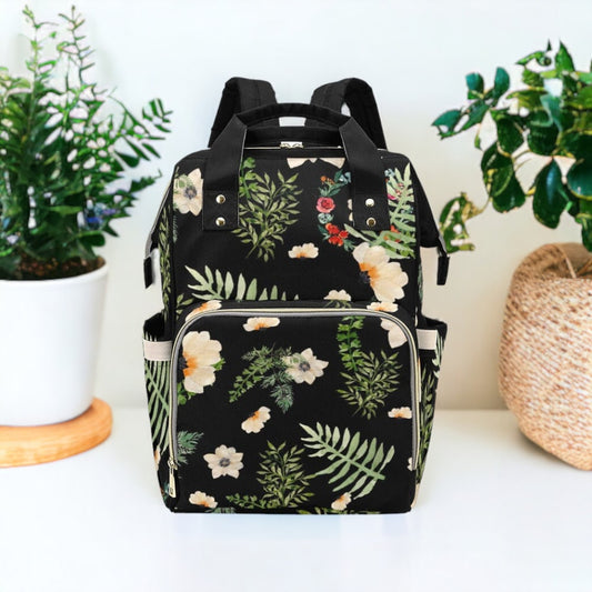 Vintage Woodland Diaper Bag, Dark Nature Diaper Backpack, Dark Forestcore Baby Bag, Witchy Diaper Bag, Naturalist Baby Bag Goblincore Diaper