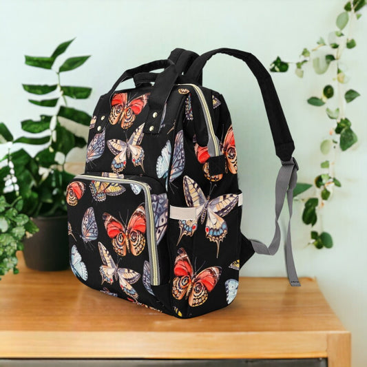 Vintage Woodland Diaper Bag, Dark Nature Diaper Backpack, Dark Forestcore Baby Bag, Witchy Diaper Bag, Naturalist Baby Bag Goblincore Diaper