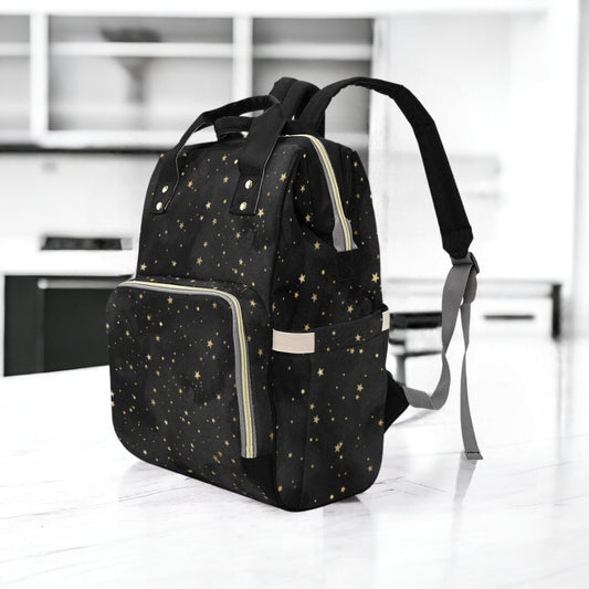 Night Sky Stars Baby Diaper Nappy Bag Baby Bag Goth Backpack Goth Purse Goth Baby Stuff Gothic Baby Stuff Horror Spooky Nursery Skull Baby
