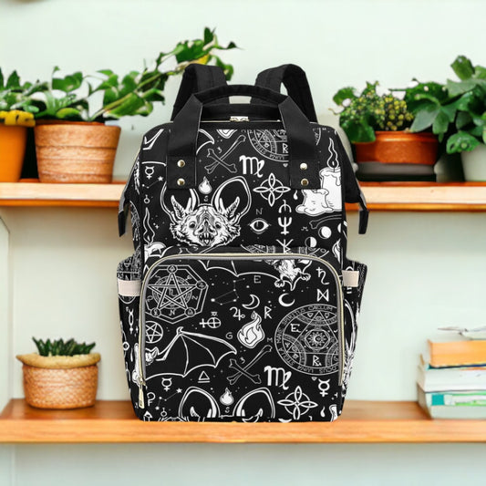 Baby Bat Diaper Nappy Bag Goth Baby Bag Goth Backpack Goth Purse Goth Baby Stuff Gothic Baby Stuff Horror Spooky Nursery Skull Baby