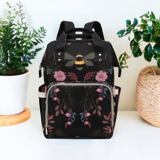 Vintage Woodland Diaper Bag, Dark Nature Diaper Backpack, Dark Forestcore Baby Bag, Witchy Diaper Bag, Naturalist Baby Bag Goblincore Diaper