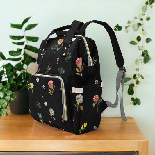 Vintage Woodland Diaper Bag, Dark Nature Diaper Backpack, Dark Forestcore Baby Bag, Witchy Diaper Bag, Naturalist Baby Bag Goblincore Diaper