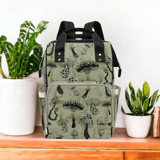 Mushroom Backpack Diaper Nappy Bag Mushroom Baby Forestcore Nursery Cottagecore Baby Goblincore Baby Mushroom Bag Scandi Baby Toadstool Baby